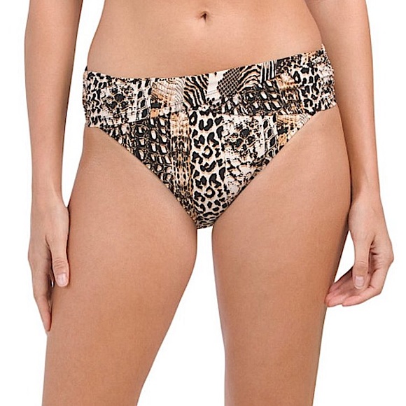 🆕 BLEU ROD BEATTIE Walk On The Wild Side Sarong Hipster Bikini Bottom Sz 14 - Picture 1 of 6